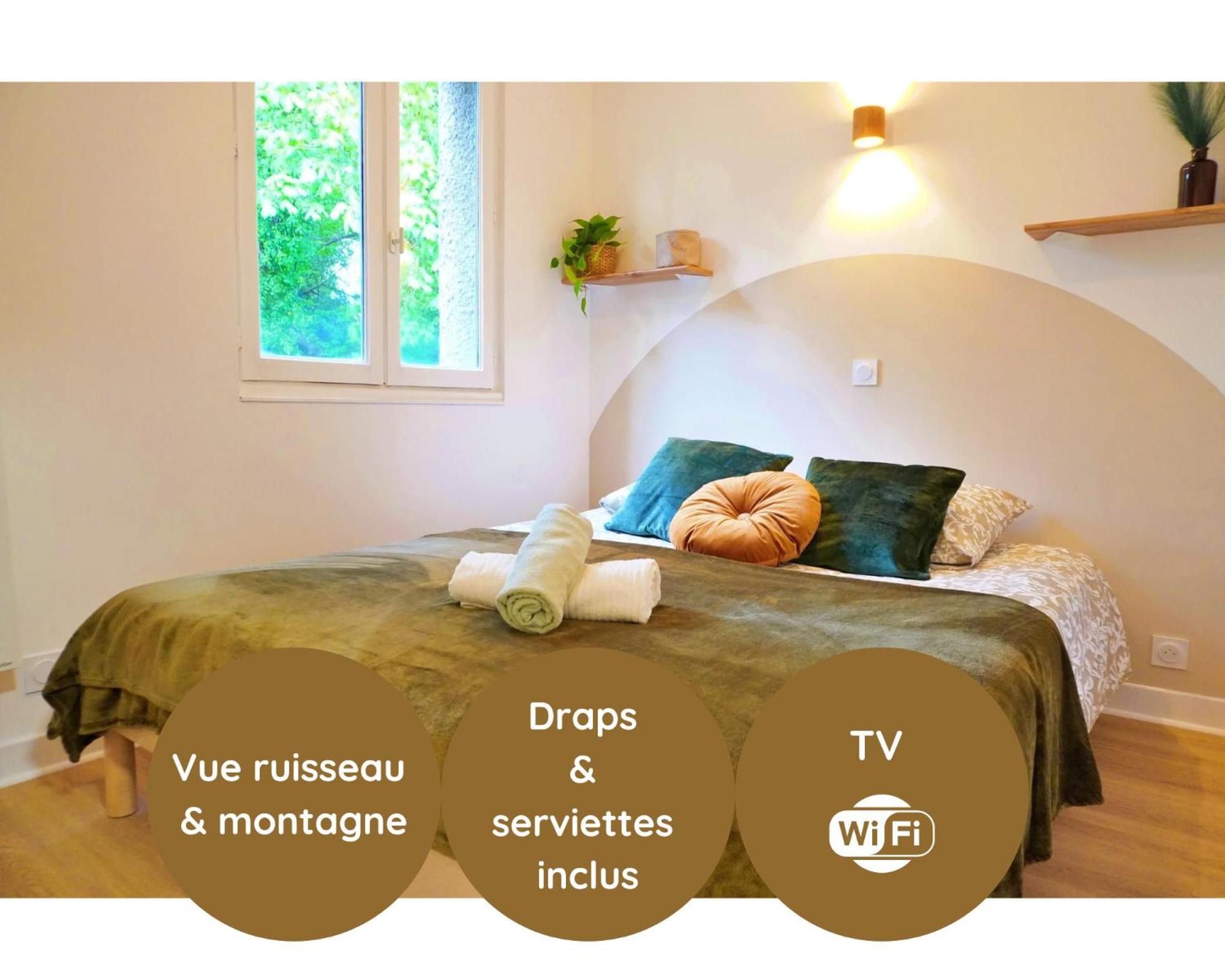 Apartamento "Cocon Biellois" - Calme, Vue & Parking Bielle Exterior foto
